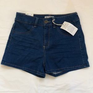 Dark Wash High Rise Shorts